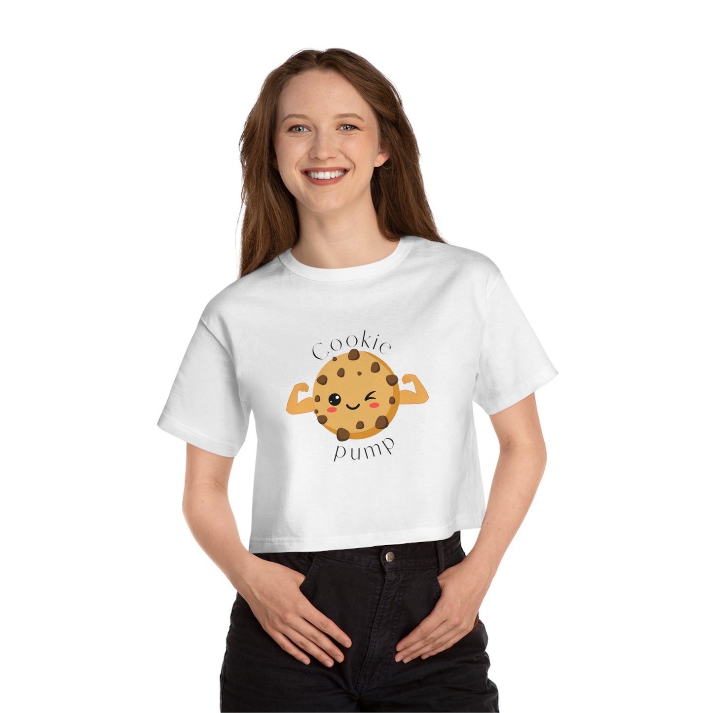 Champion Women's Heritage Cropped T-Shirt - "Cookie Pump" - Mega-licious Cookie Co.