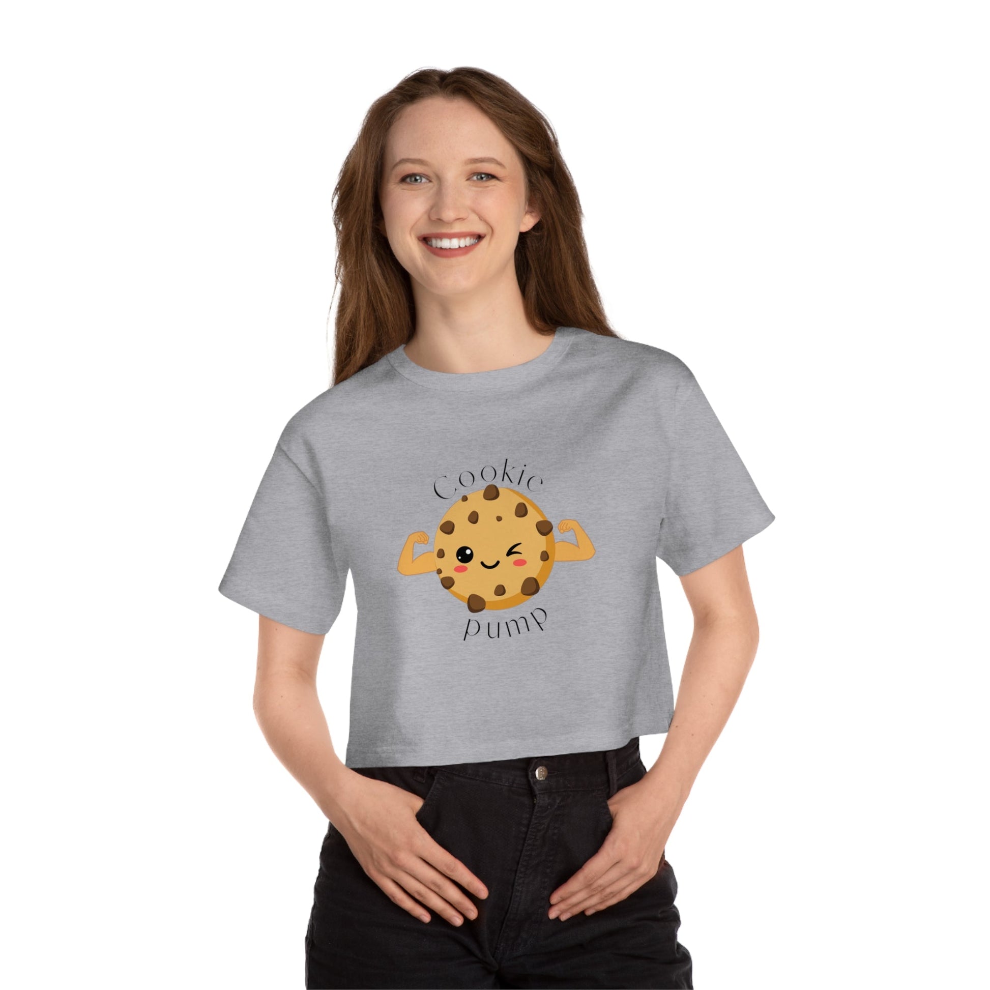 Champion Women's Heritage Cropped T-Shirt - "Cookie Pump" - Mega-licious Cookie Co.